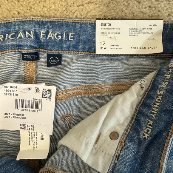 AE Stretch High-Waisted Skinny Kick Jean - Picture 4 of 6